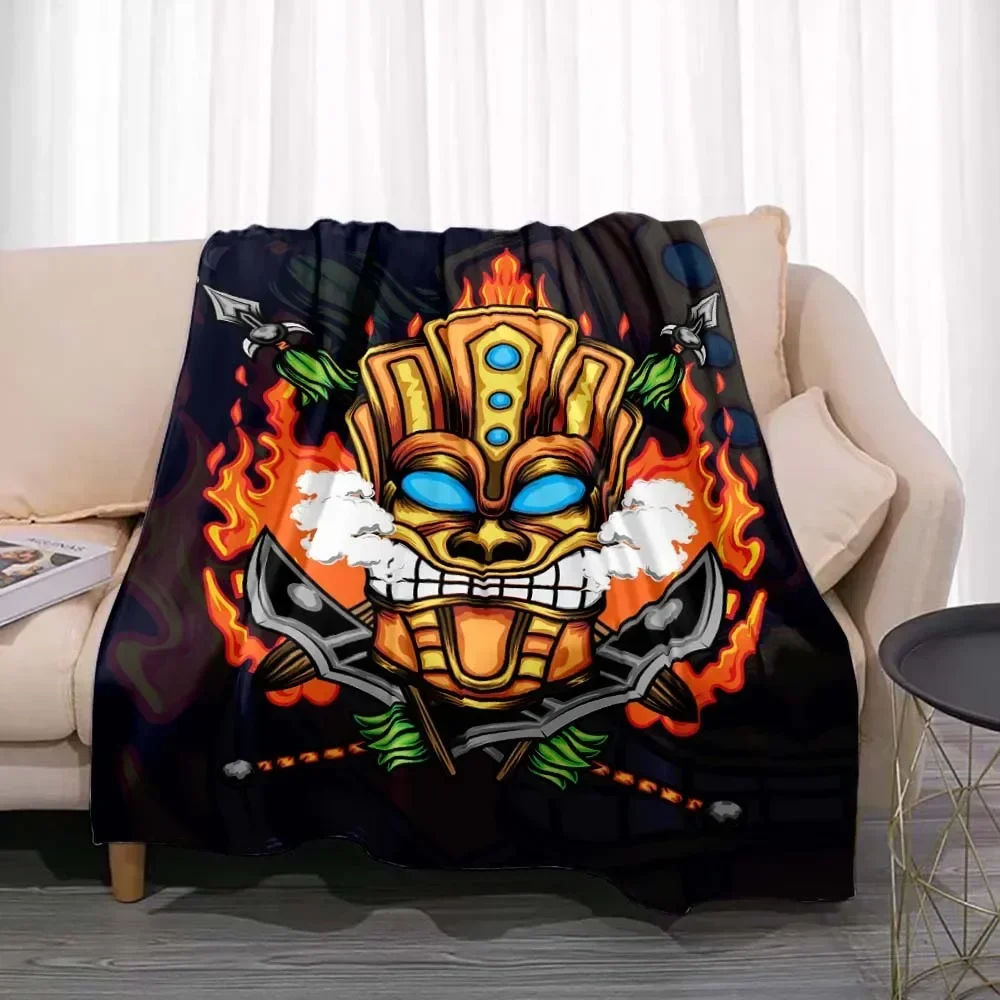 Travel Accessories Hawaii - Tiki Bar Fashion Flannel Throw Blanket