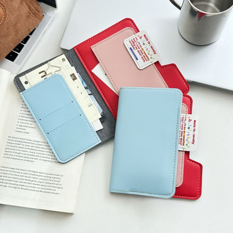 Travel Accessories Pouch For Women - Ins Color Block Passport Holder Multi-Function