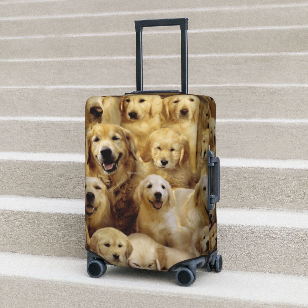 Travel Accessories To 3D Print - Golden Dog Suitcase Cover Animals 3d