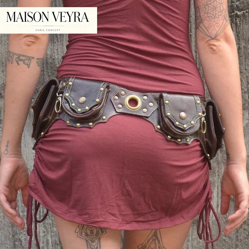 Travel Accessories Hip Belt - 1pc Medieval Steampunk Leather Waist Bag