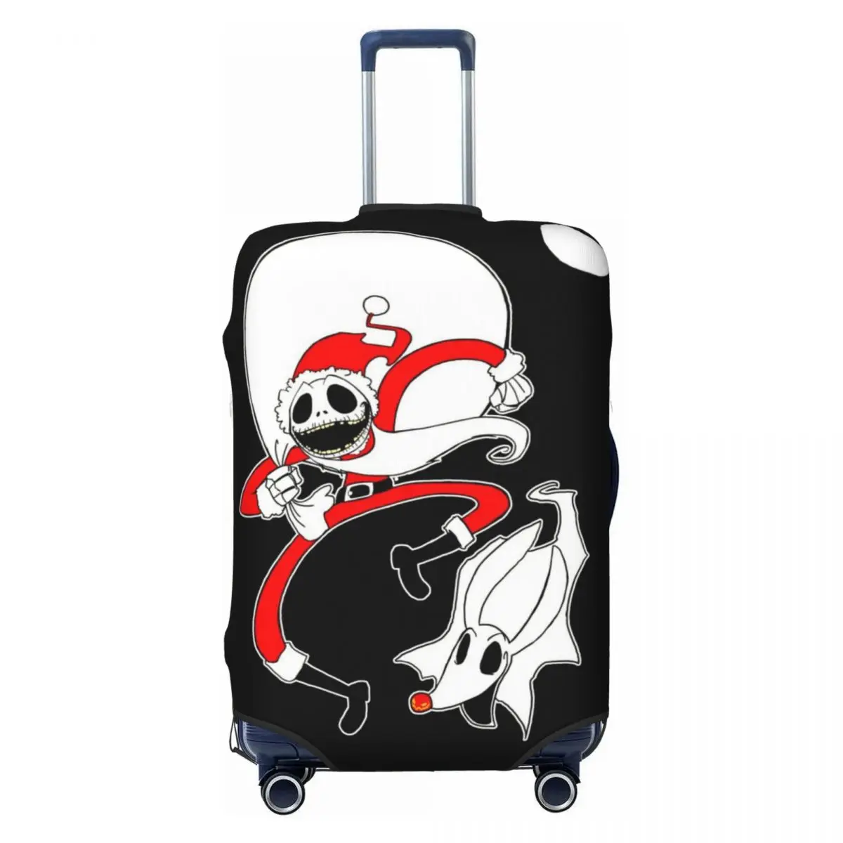Travel Accessories For Road Trip - Suitcase Cover Jacks Movie Skellingtons Pattern