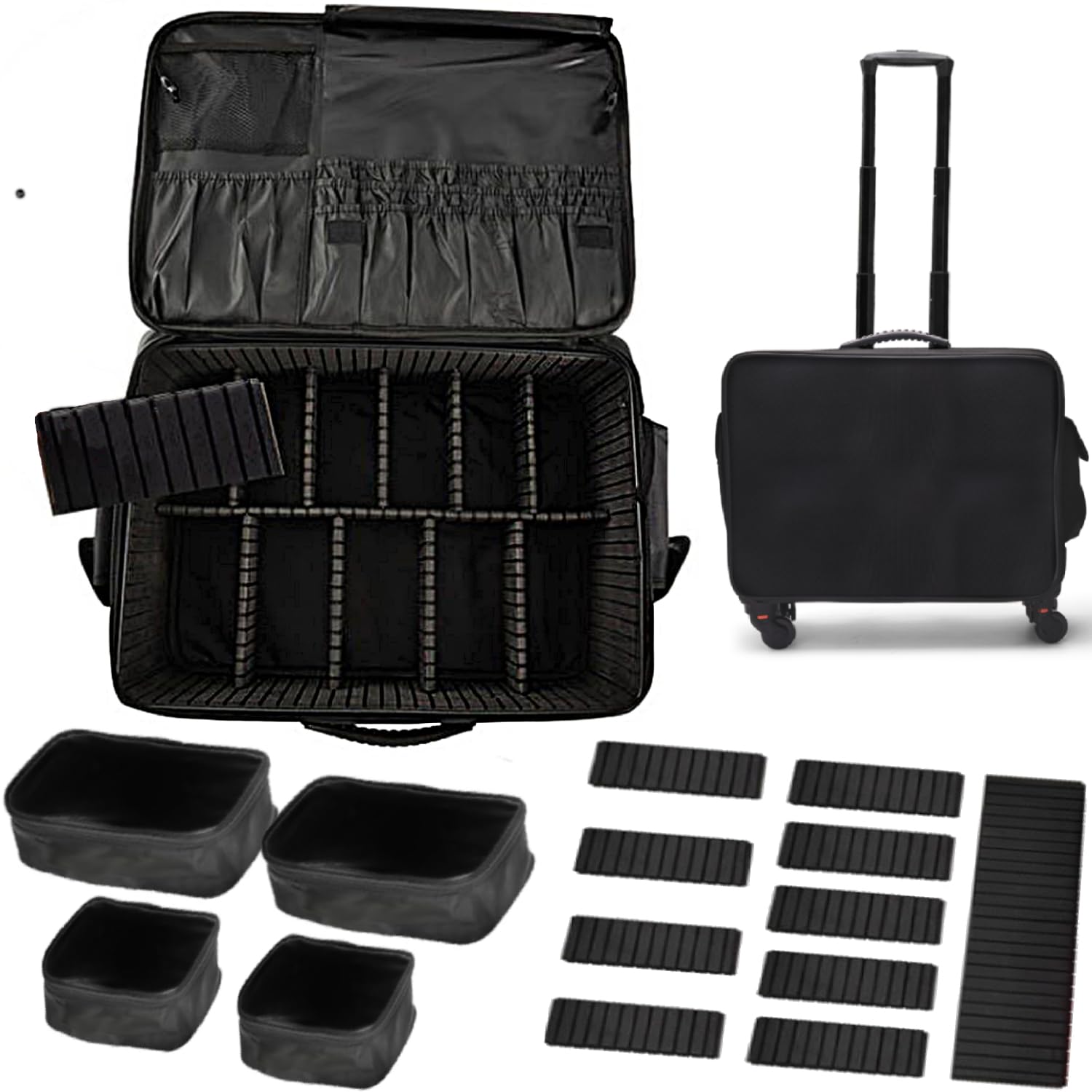 Travel Accessories For Train - Salon Rolling Makeup Case Train Travel