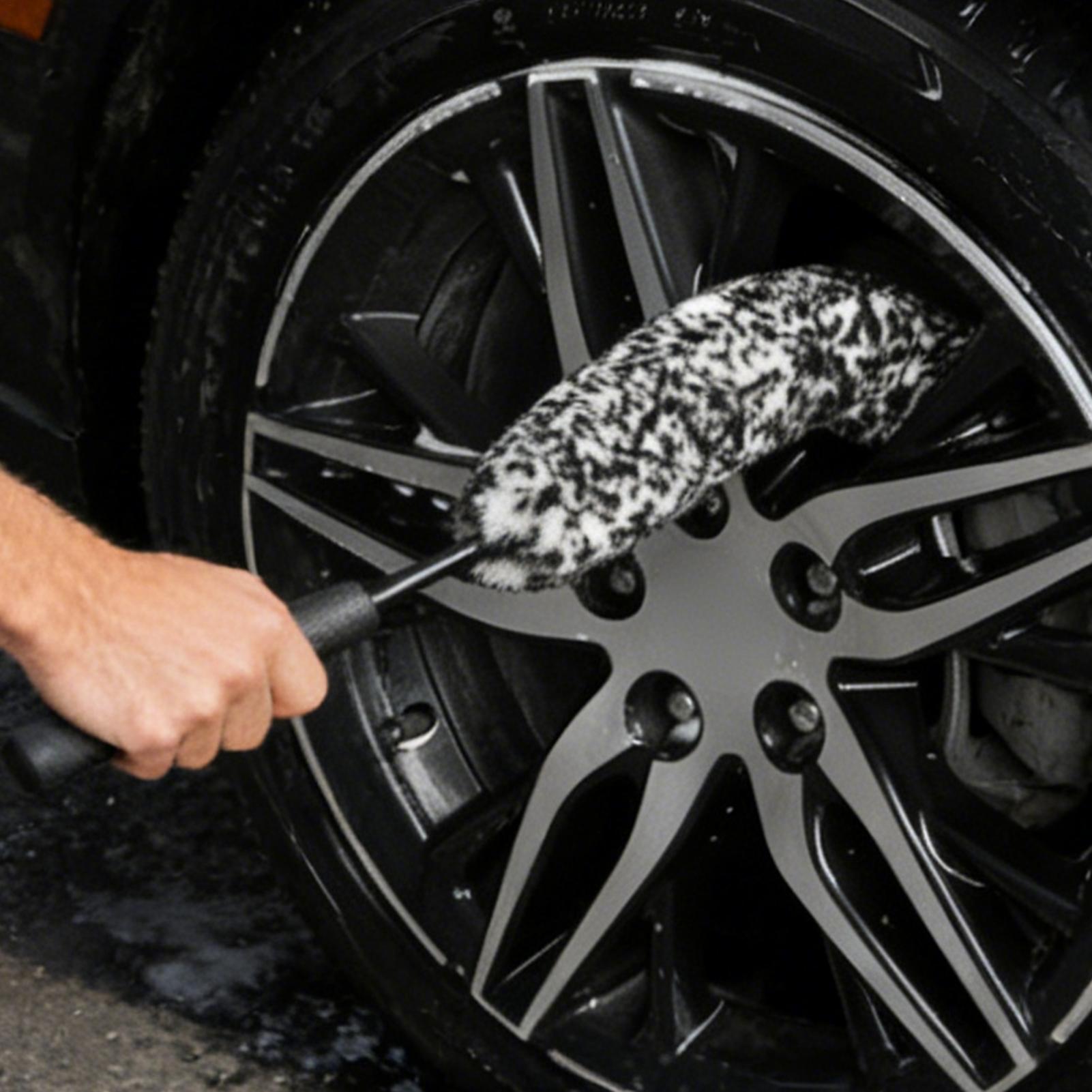Travel Accessories For Road Trip - Wheel Brush Powerful Comfortable Handle Car