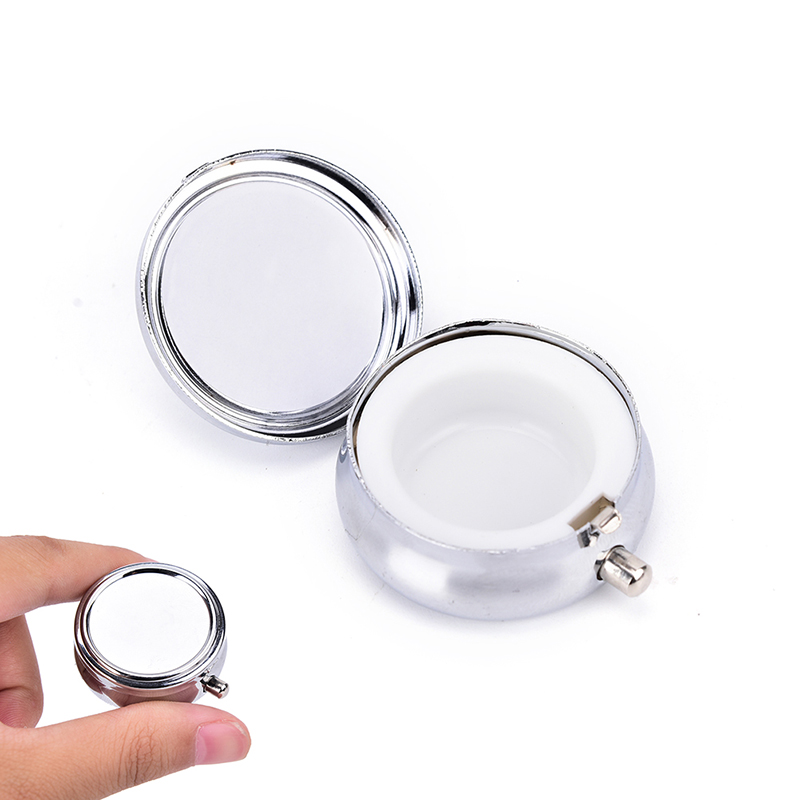 Travel Jewellery & Accessories Organiser - Travel Metal Pill Box Medicine Organizer