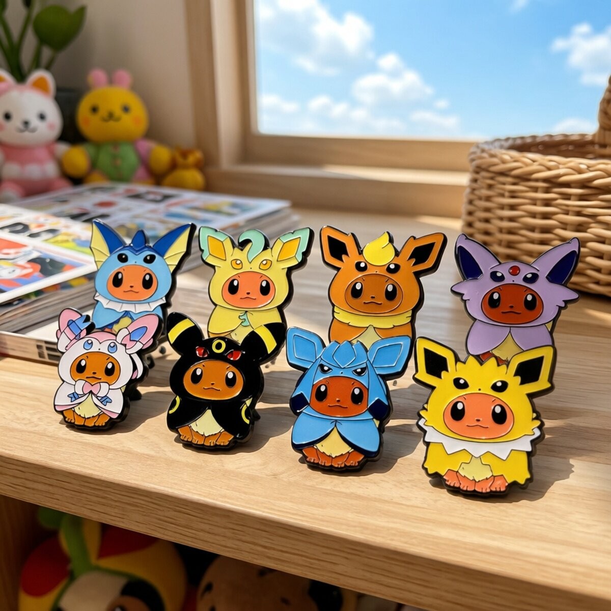 Travel Accessories Girly - Kawaii Pokemon Anime Eevee Cos Vaporeon