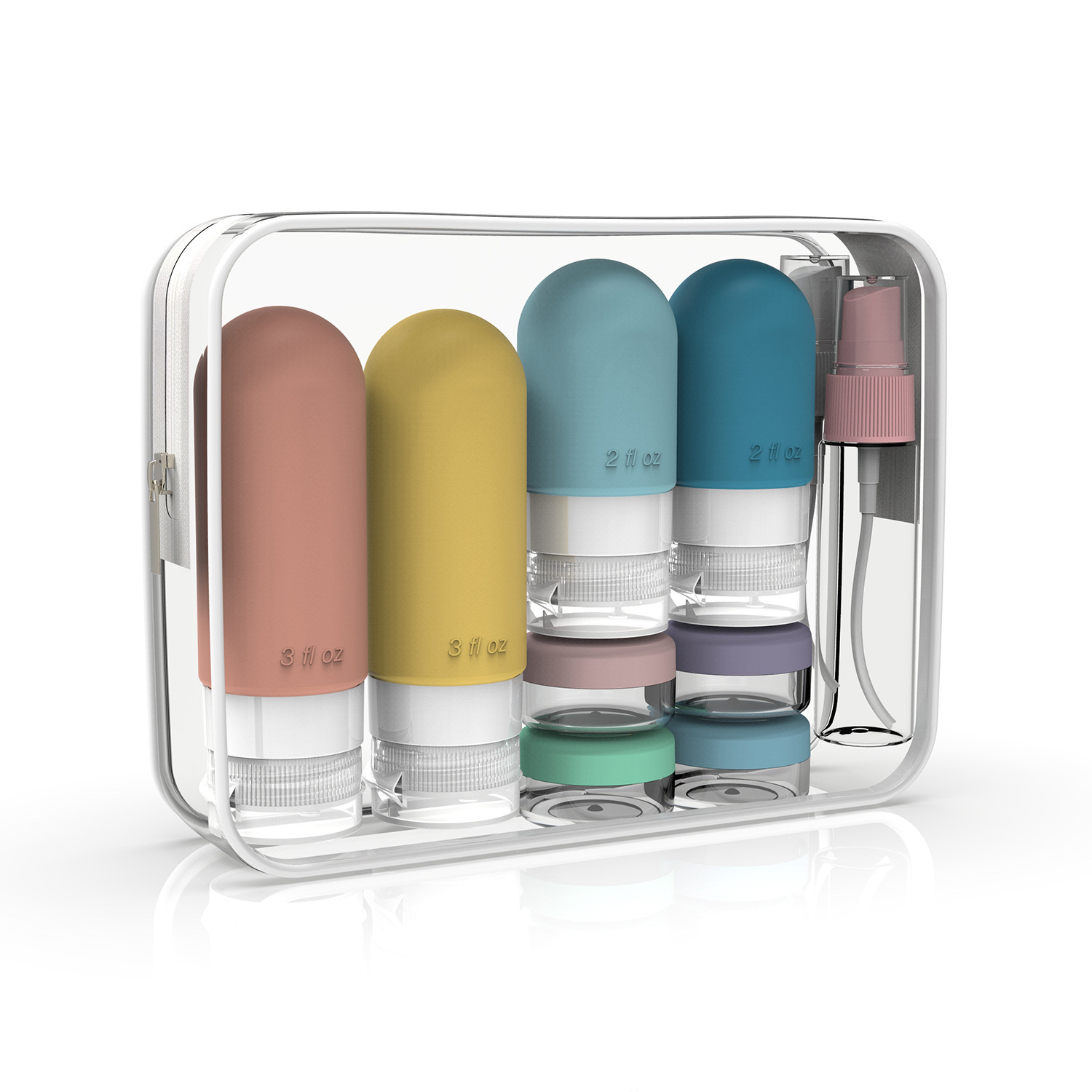 Toiletry Bag Tsa - 16 Pack Leak Proof Travel Bottle