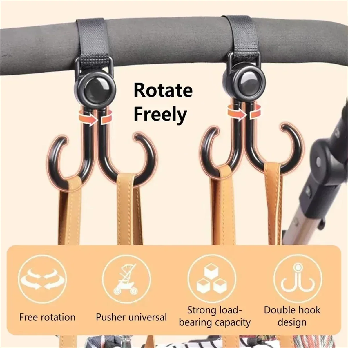 Rotatable Double Hooks Baby St - đánh giá và giá Travel Accessories For 3 Year Old