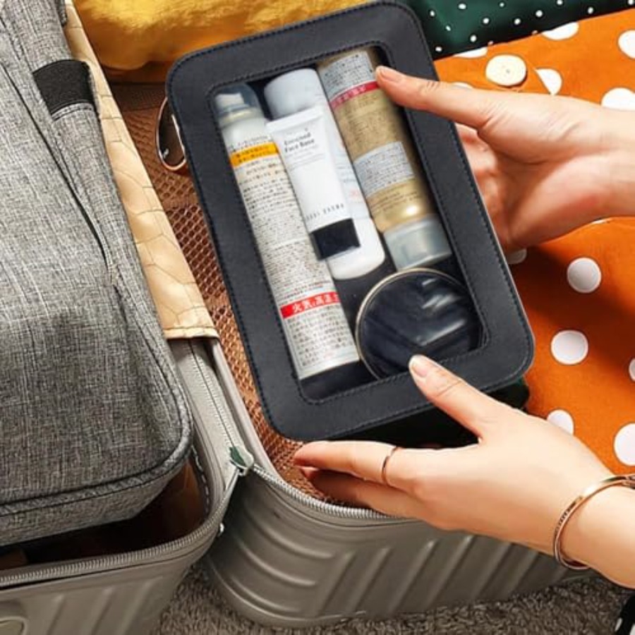 Clear Makeup Bag Small, TSA Ap - đánh giá và giá Toiletry Bag Tsa