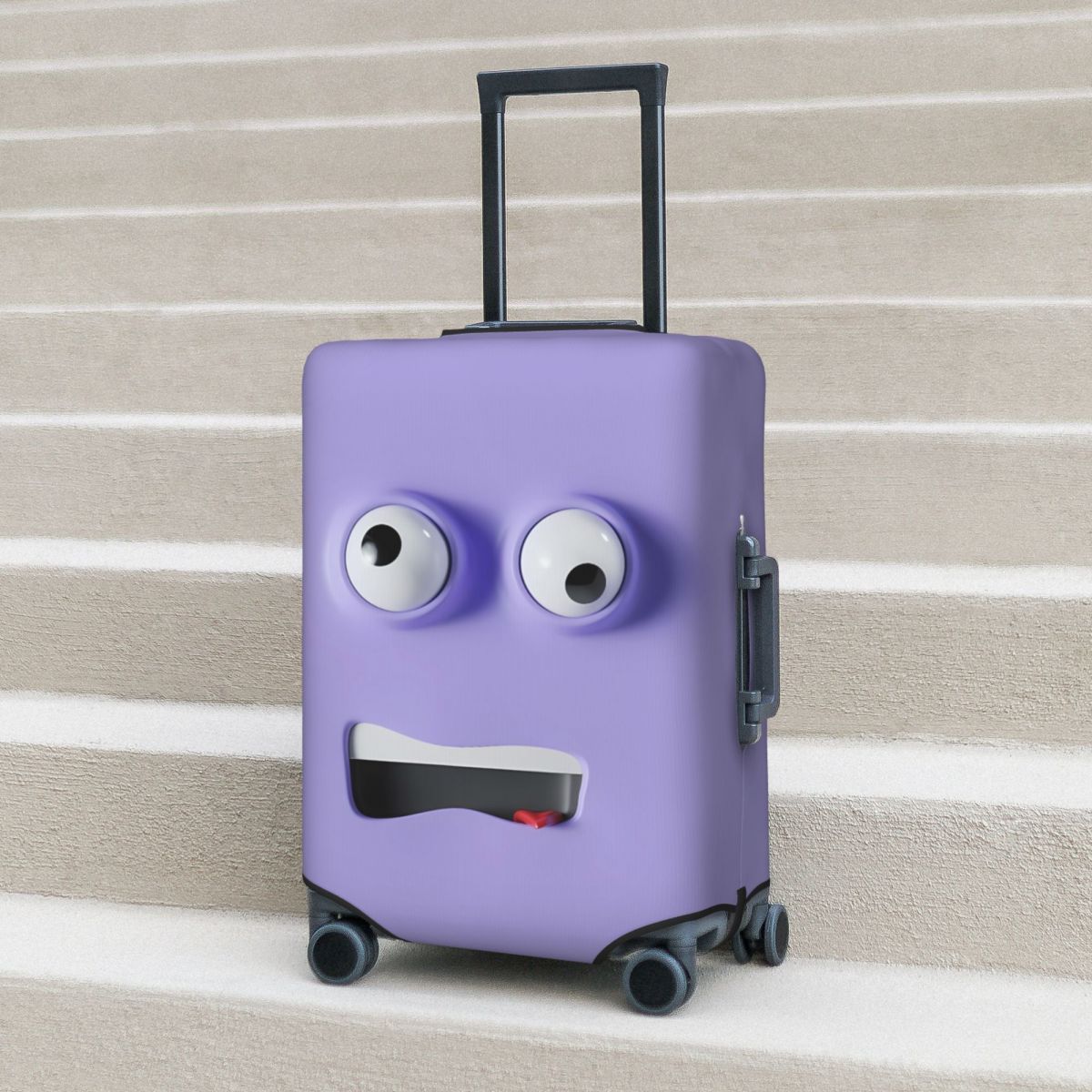 Funny Expression Printed Suitc - đánh giá và giá Travel Accessories To 3D Print