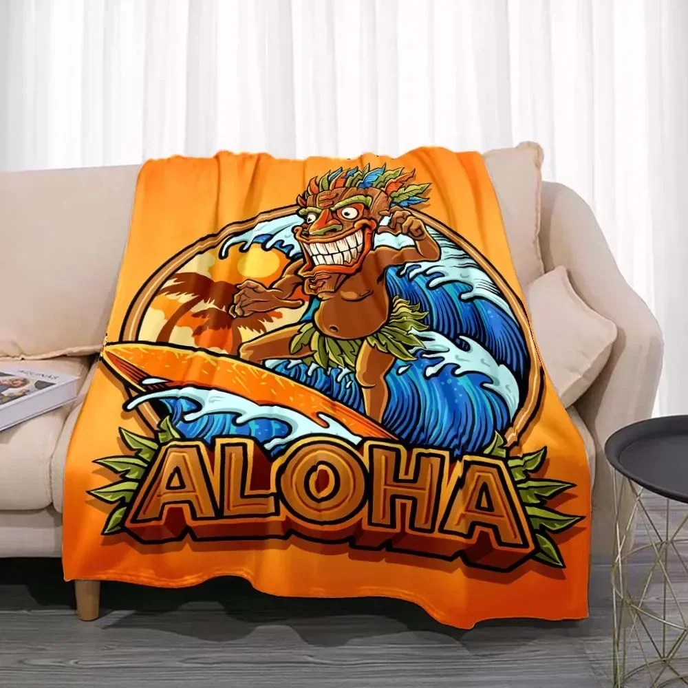 Tiki Bar Fashion Flannel Throw - đánh giá và giá Travel Accessories Hawaii
