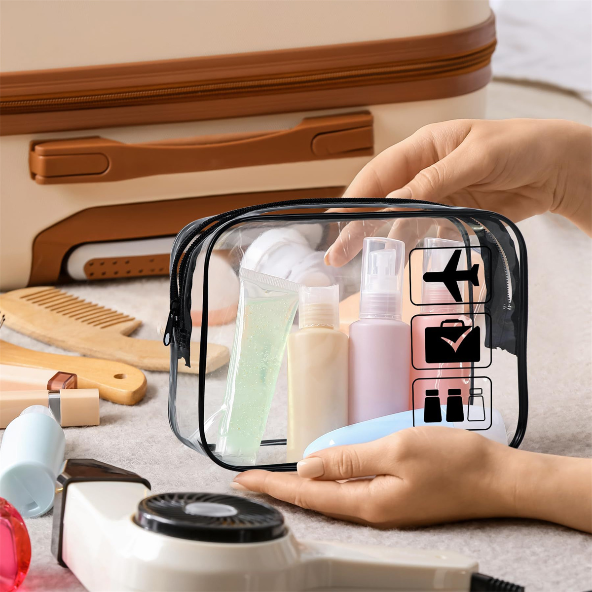 1pc Clear Toiletry TSA Approve - đánh giá và giá Toiletry Bag Tsa