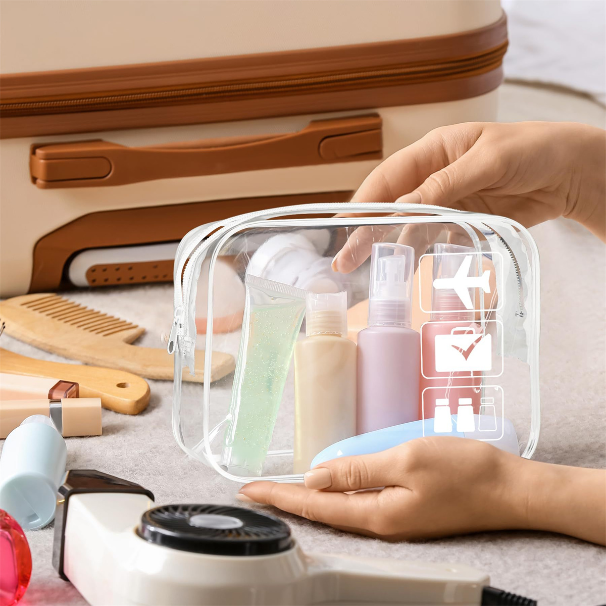 1pc Clear Toiletry TSA Approve - đánh giá và giá Toiletry Bag Tsa