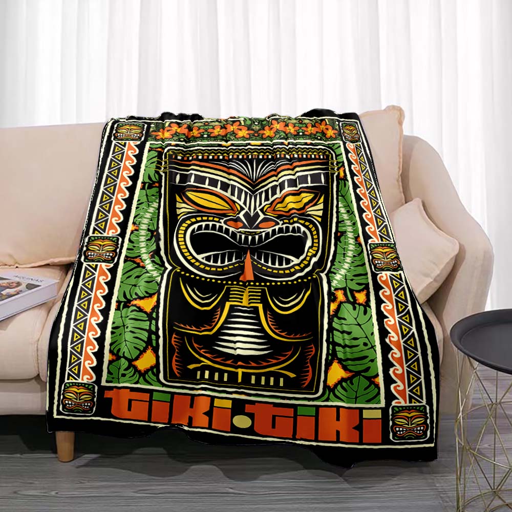 Tiki Bar Fashion Flannel Throw - đánh giá và giá Travel Accessories Hawaii