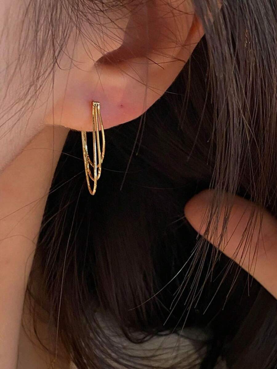 1 Pair Metal Chain Dangle Earr - đánh giá và giá Travel Accessories Dropshipping