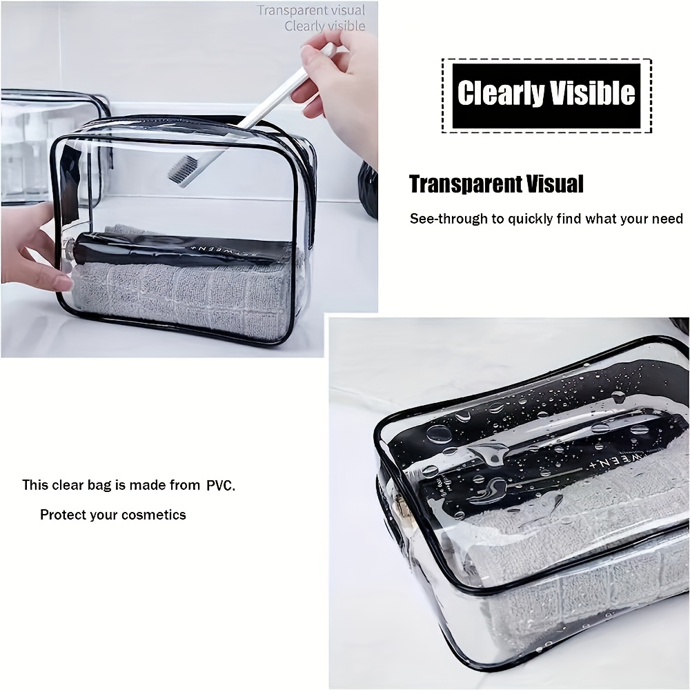 1pc Clear Makeup Bag Transpare - đánh giá và giá Toiletry Bag Tsa