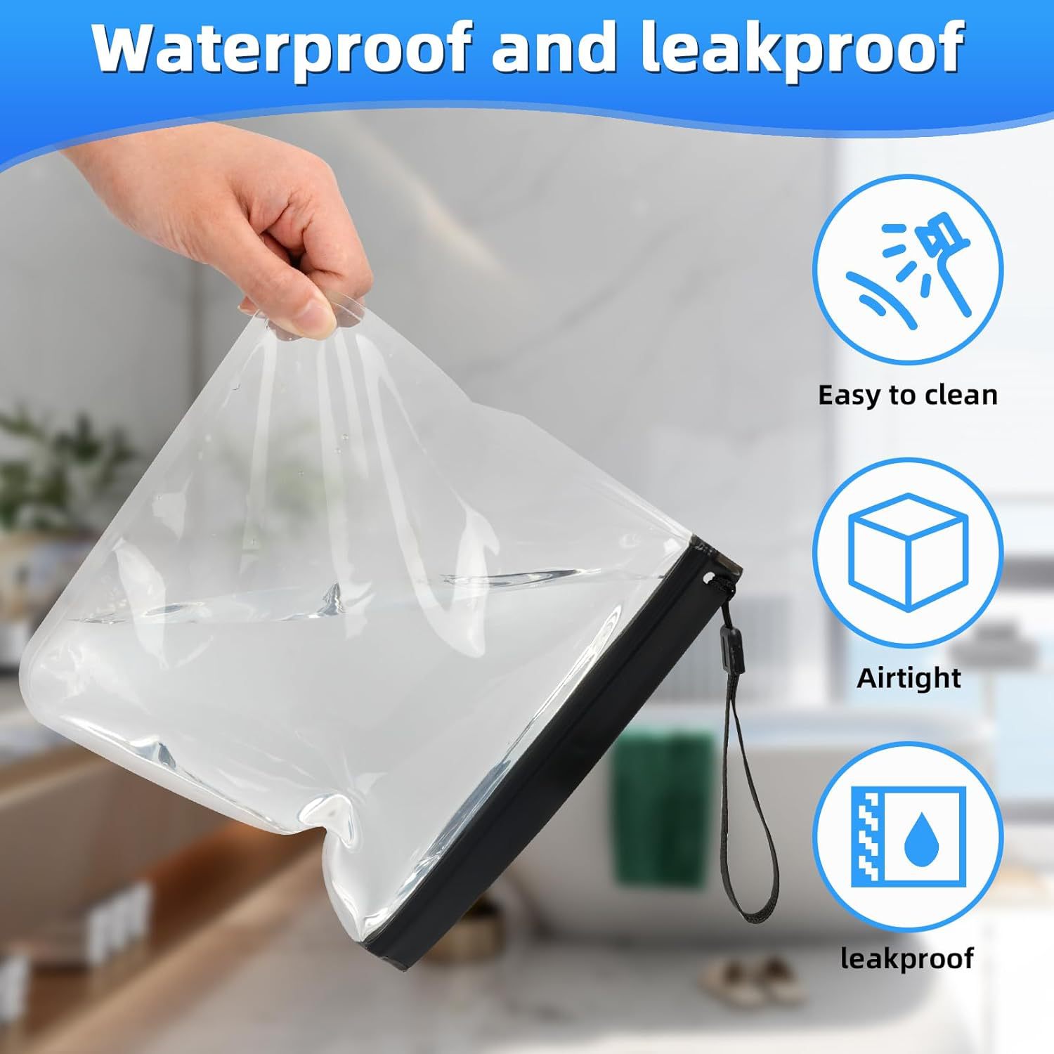2pcs EVA Transparent Travel To - đánh giá và giá Toiletry Bag Tsa