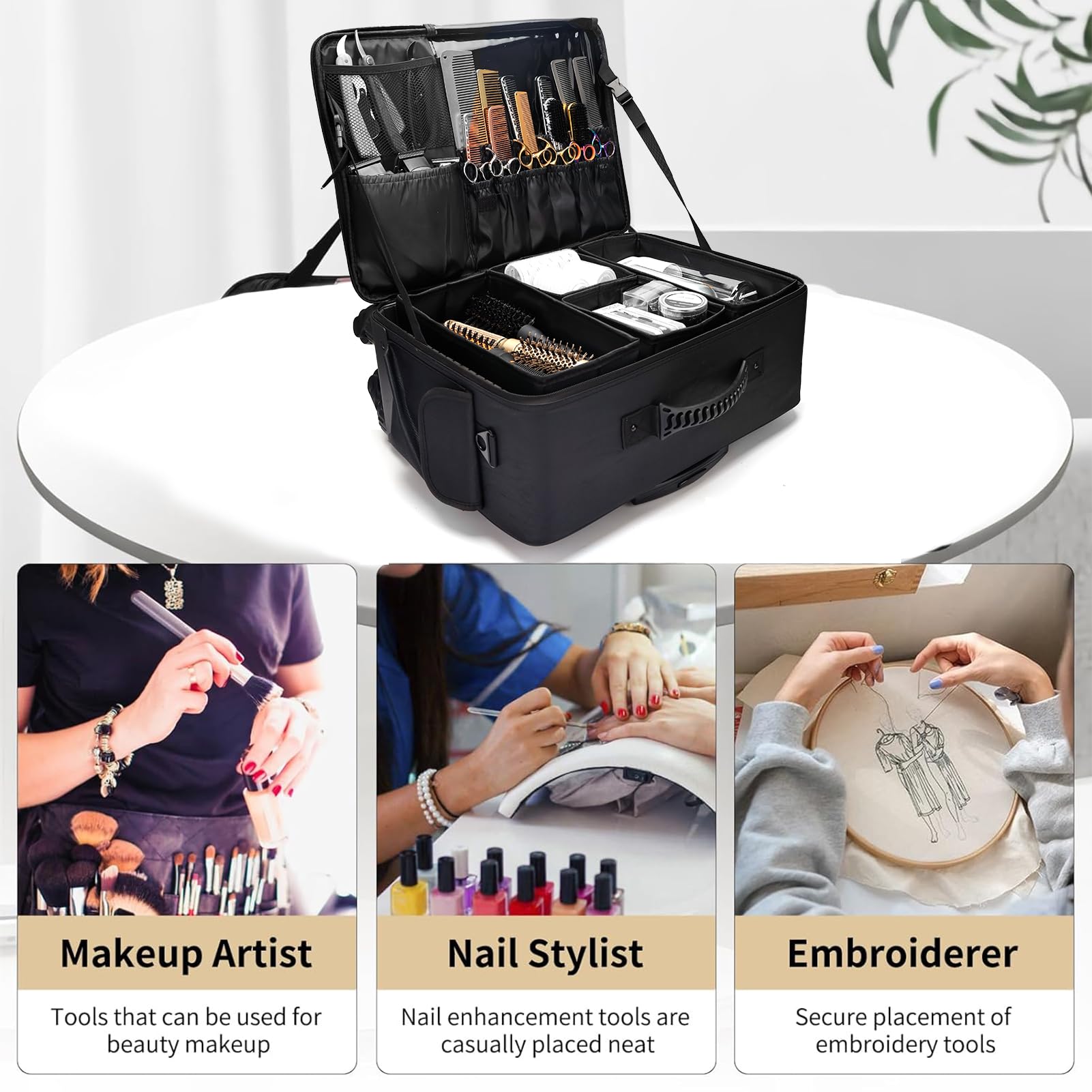 Salon Rolling Makeup Case Trai - đánh giá và giá Travel Accessories For Train