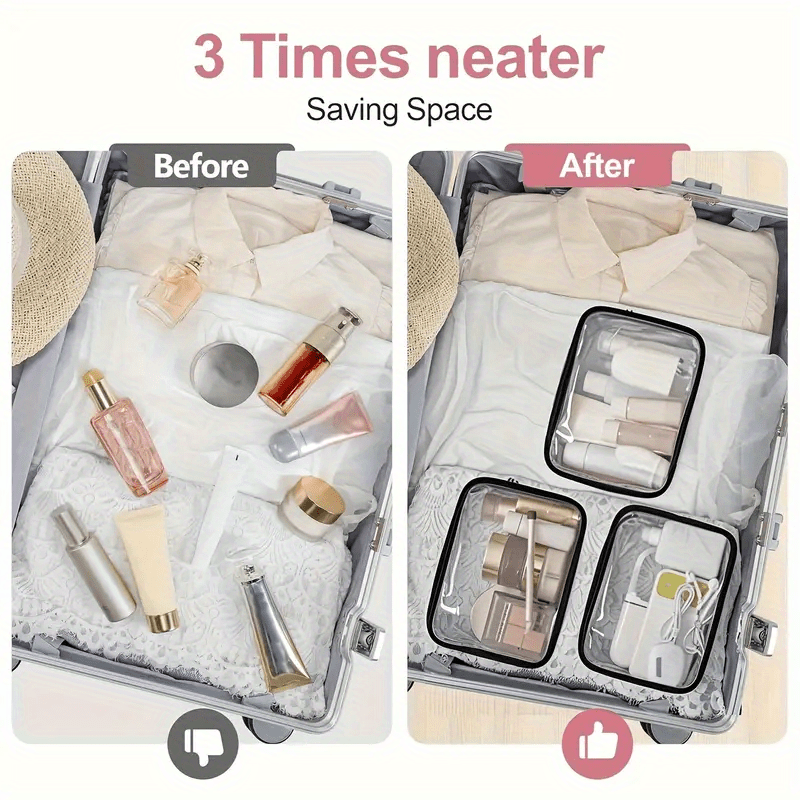 1PC Clear Makeup Bag Travel To - đánh giá và giá Toiletry Bag Tsa