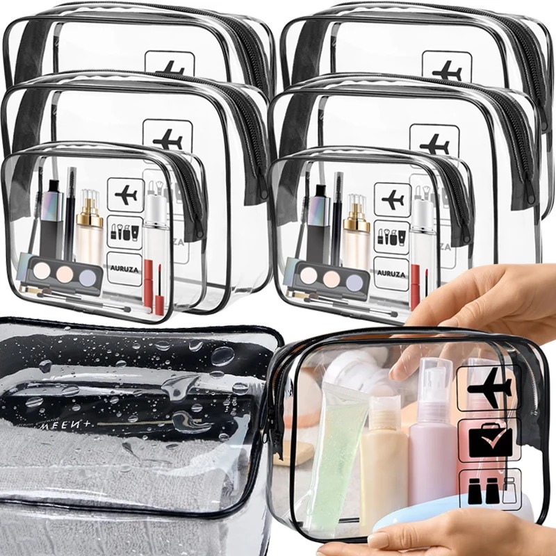1/3pcs Transparent Zipper Make - đánh giá và giá Toiletry Bag Tsa