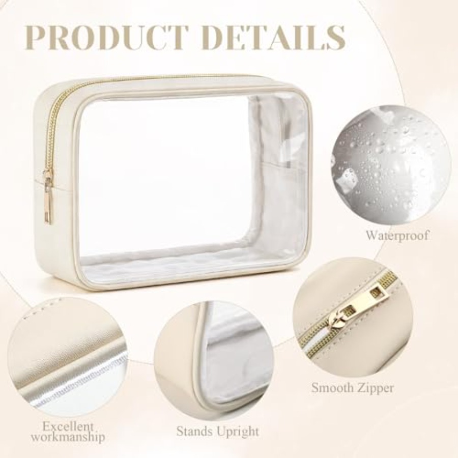 10 Pcs Clear Makeup Bag Bulk T - đánh giá và giá Toiletry Bag Tsa