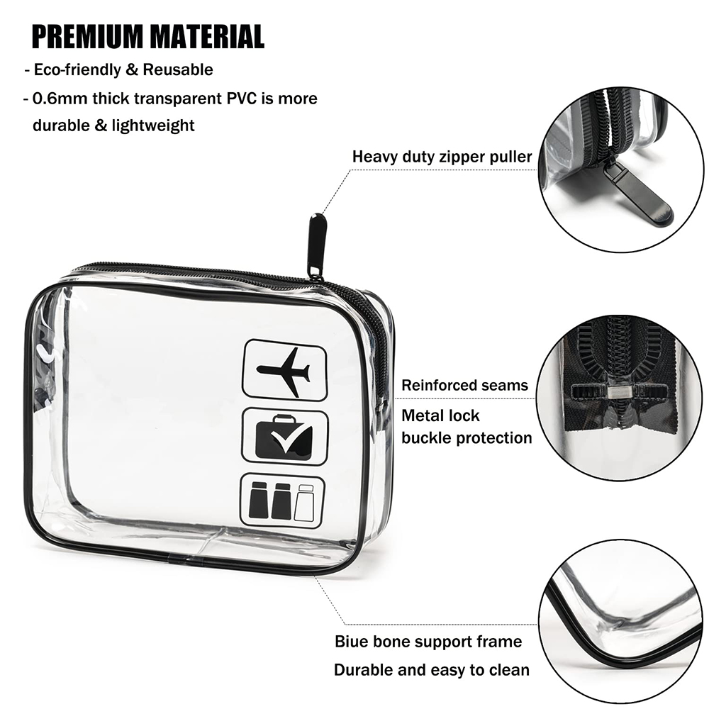 Cosmetic Pouch 3 Pcs Clear Toi - đánh giá và giá Toiletry Bag Tsa