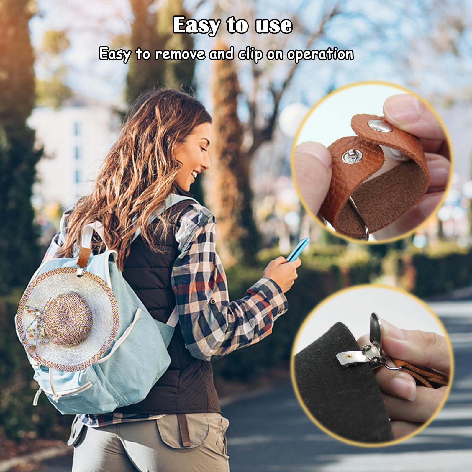 PU Leather Hat Clip for Travel - đánh giá và giá Travel Accessories Bag For Men