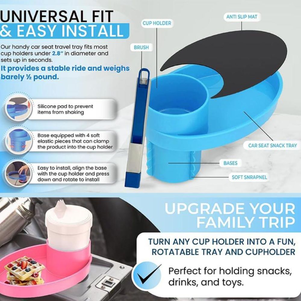 2 in 1 Car Seat Snack Tray Sta - đánh giá và giá Travel Accessories For Road Trip