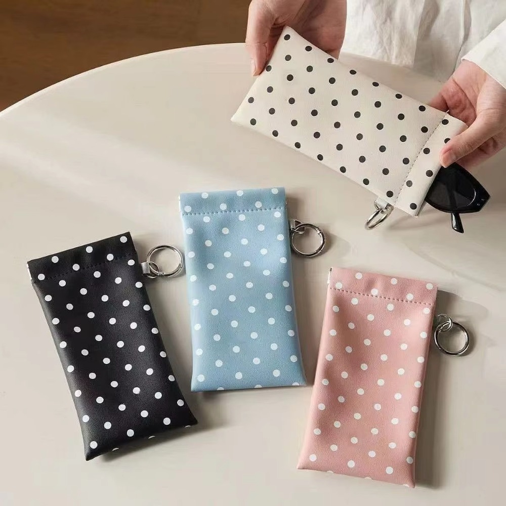 Polka Dot Eyeglass Pouch with  - đánh giá và giá Travel Accessories Pouch For Women