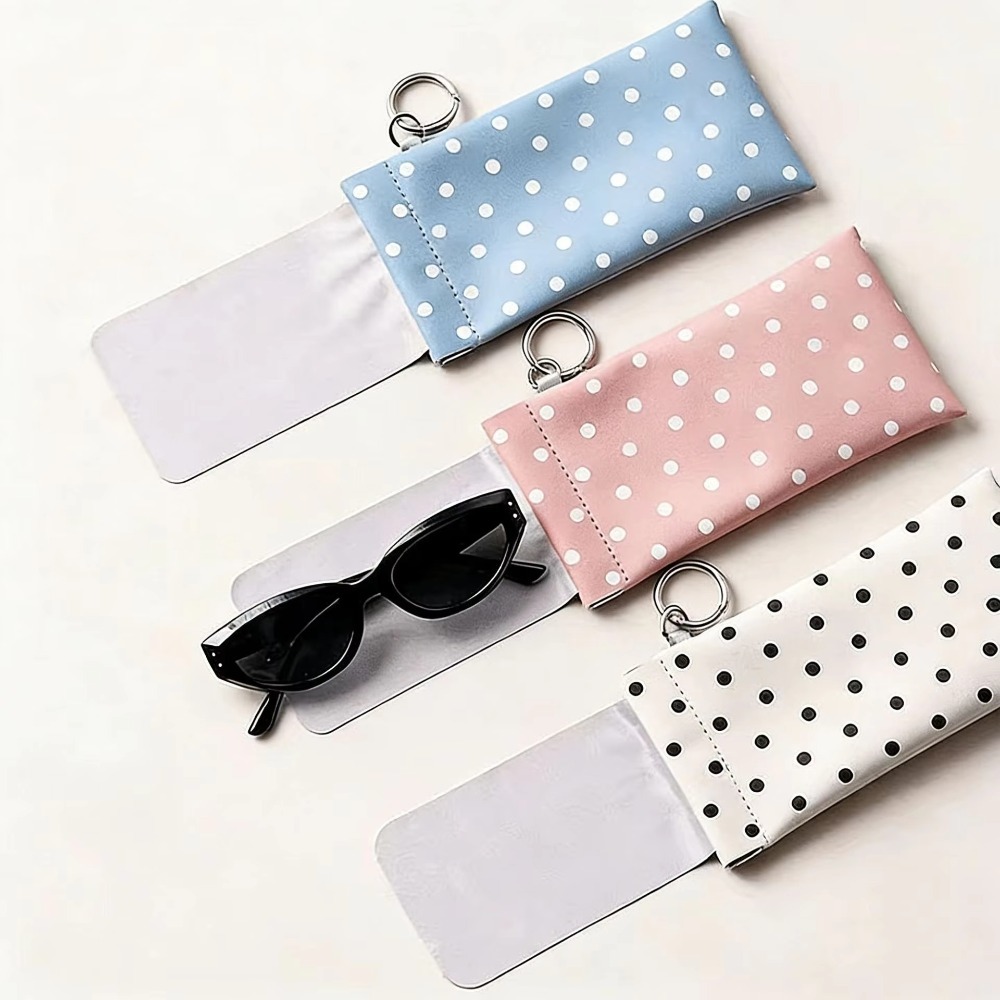 Polka Dot Eyeglass Pouch with  - đánh giá và giá Travel Accessories Pouch For Women